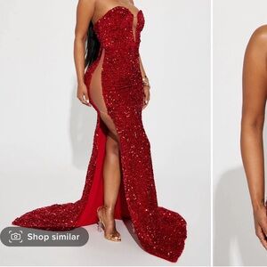 Red Sequin Dress